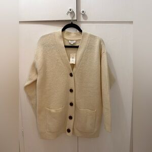 NWT ON 34th Cream Button-Up Cardigan